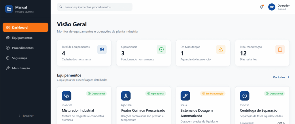 criando um aplicativo a partir de um manual técnico