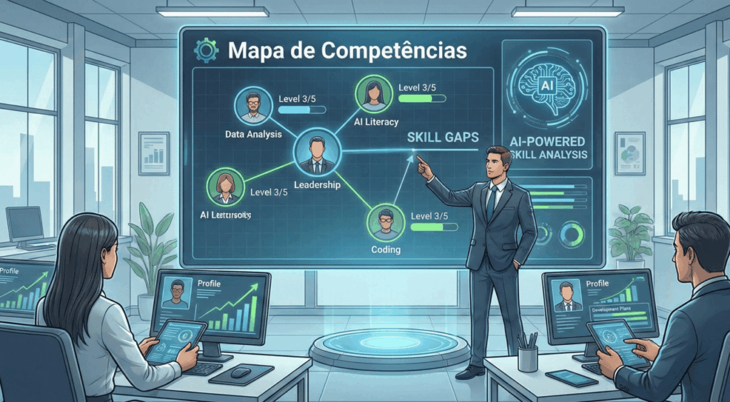 Identificação de lacunas de competências com inteligência artificial na gestão de desempenho