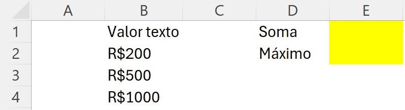 Exemplo 2: converter texto em número no Excel usando duplo sinal
