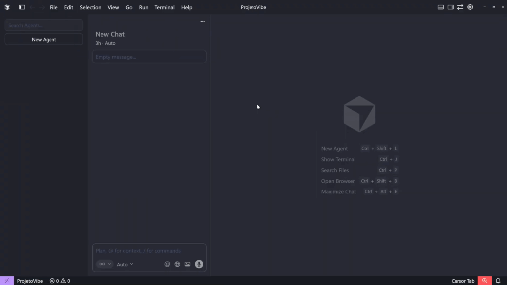 Interface do cursor