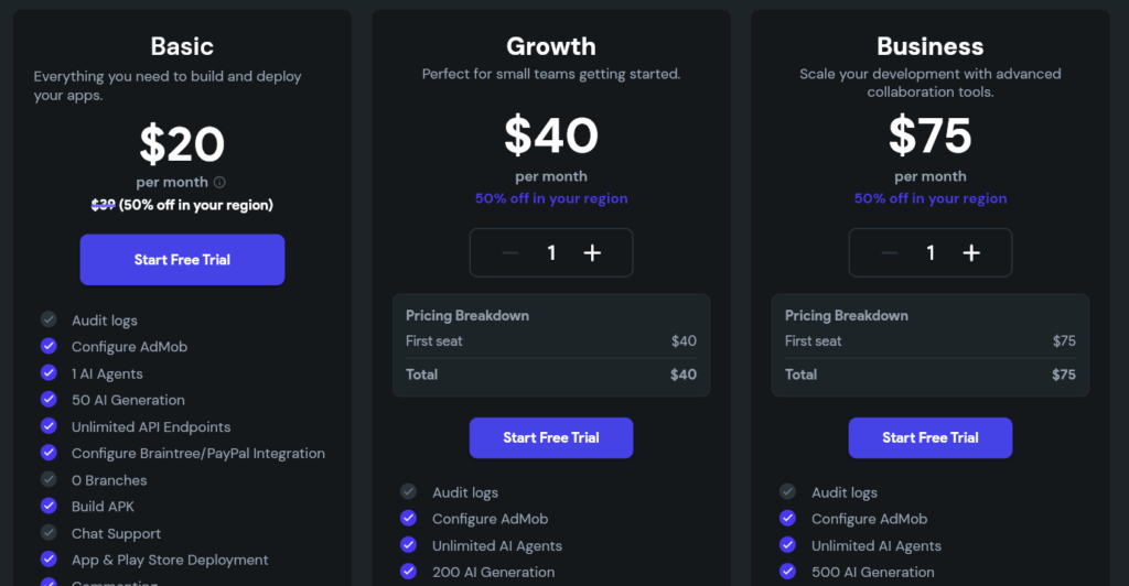 Planos gratuitos e pagos do FlutterFlow: qual escolher?