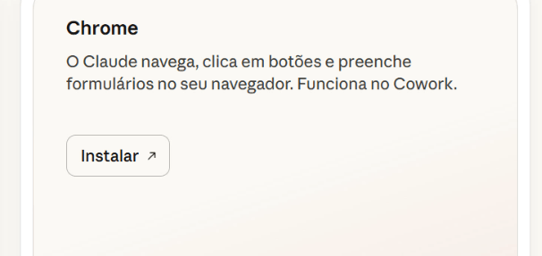 Extensão do Claude instalada no Google Chrome pronta para uso