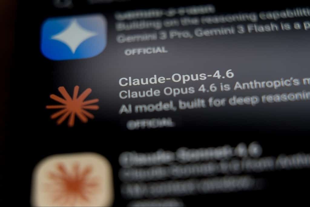 Tela mostrando Claude Opus 4.6 da Anthropic relacionado ao uso do Claude Code.