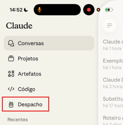 Claude Dispatch no celular