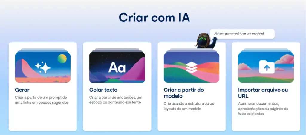 Gama, para apresentações profissionais em minutos