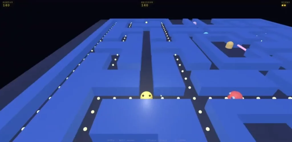 4 - Pac-man 3D no navegador