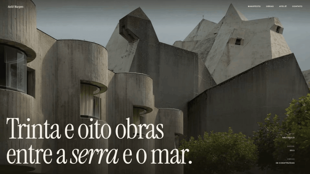 site institucional da Atelier Margem