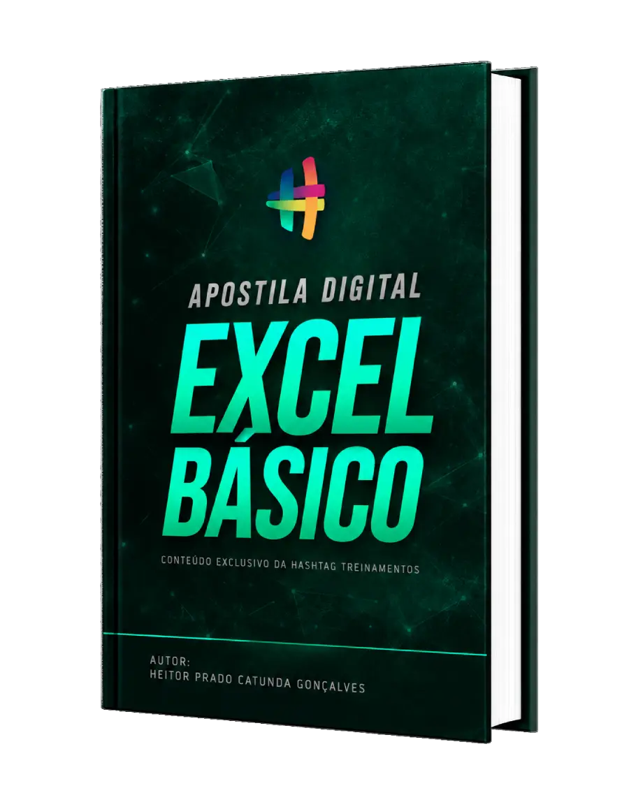 Capa da apostila básica de Excel da Hashtag Treinamentos