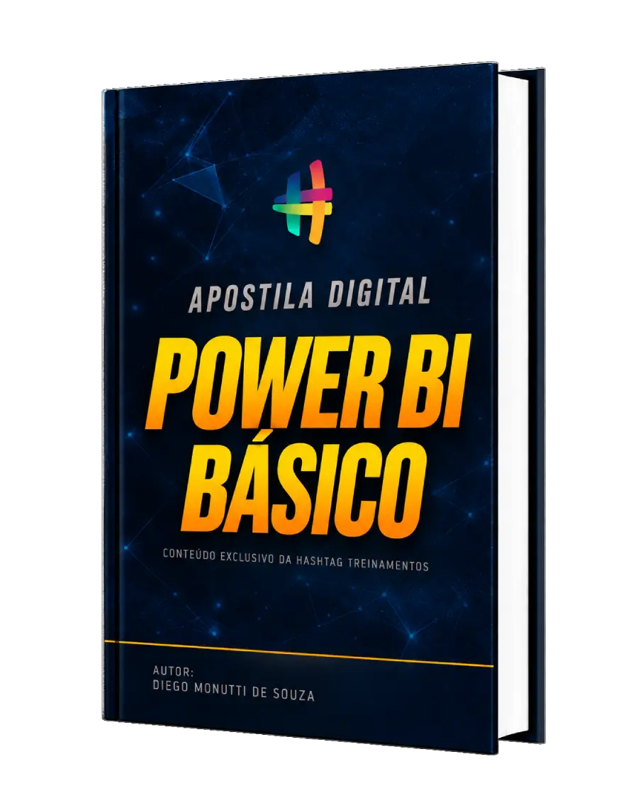 Capa da apostila de Power BI da Hashtag Treinamentos