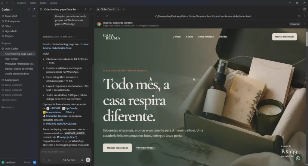 Como criar um site com o Codex sem programar