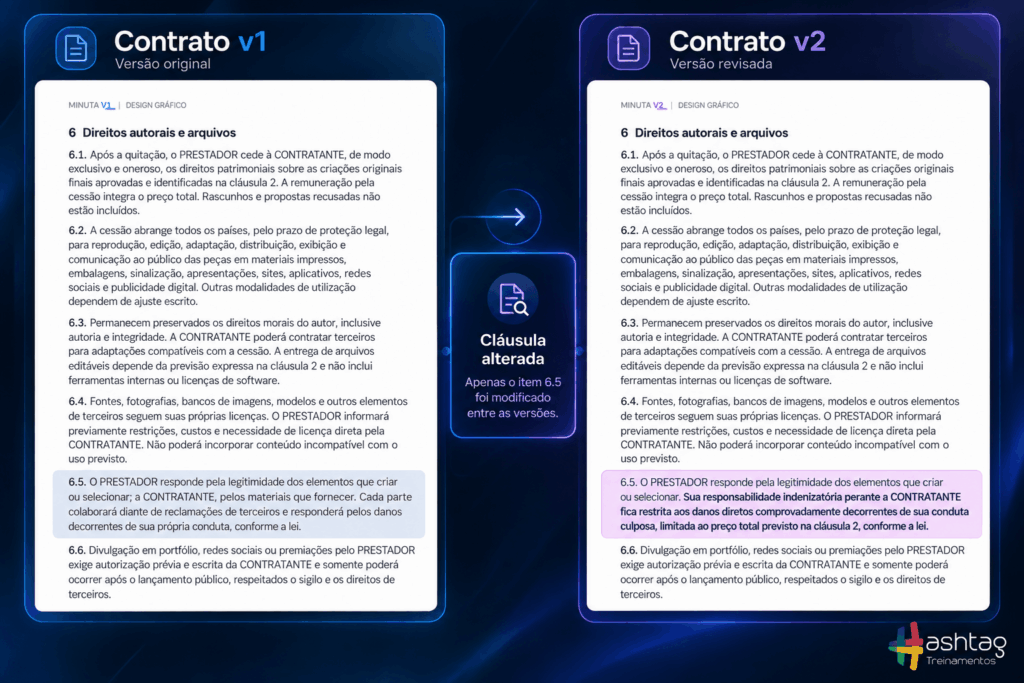 Comparativo de Cláusulas Contratuais alteradas pelo GPT-6 Astra